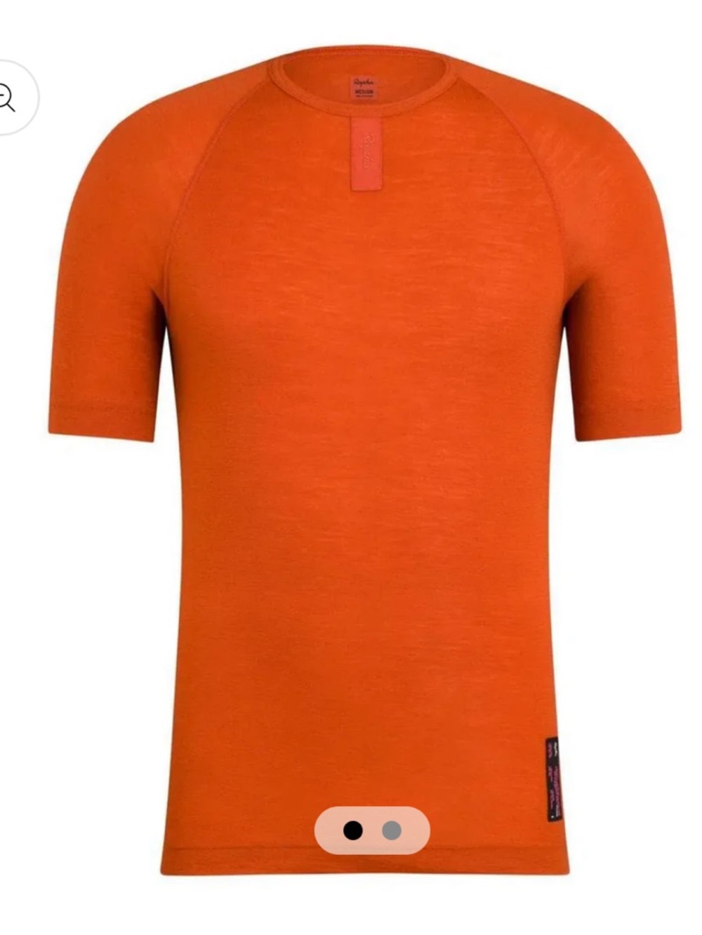 Rapha Marino Base Layer Short Sleeve Orange Terracotta Shirt Size Medium